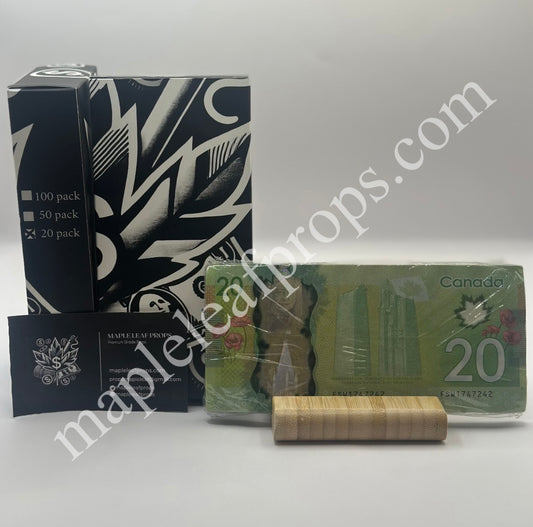 *MAPLE LEAF PROPS* - Canadian Prop Money $20 Bills $2,000 Full Print 1 Stack (100pcs)